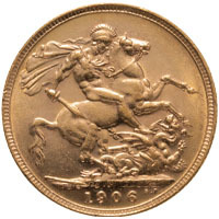 1906 King Edward VII Gold Full Sovereign Perth Mint Australia Coin Thumbnail