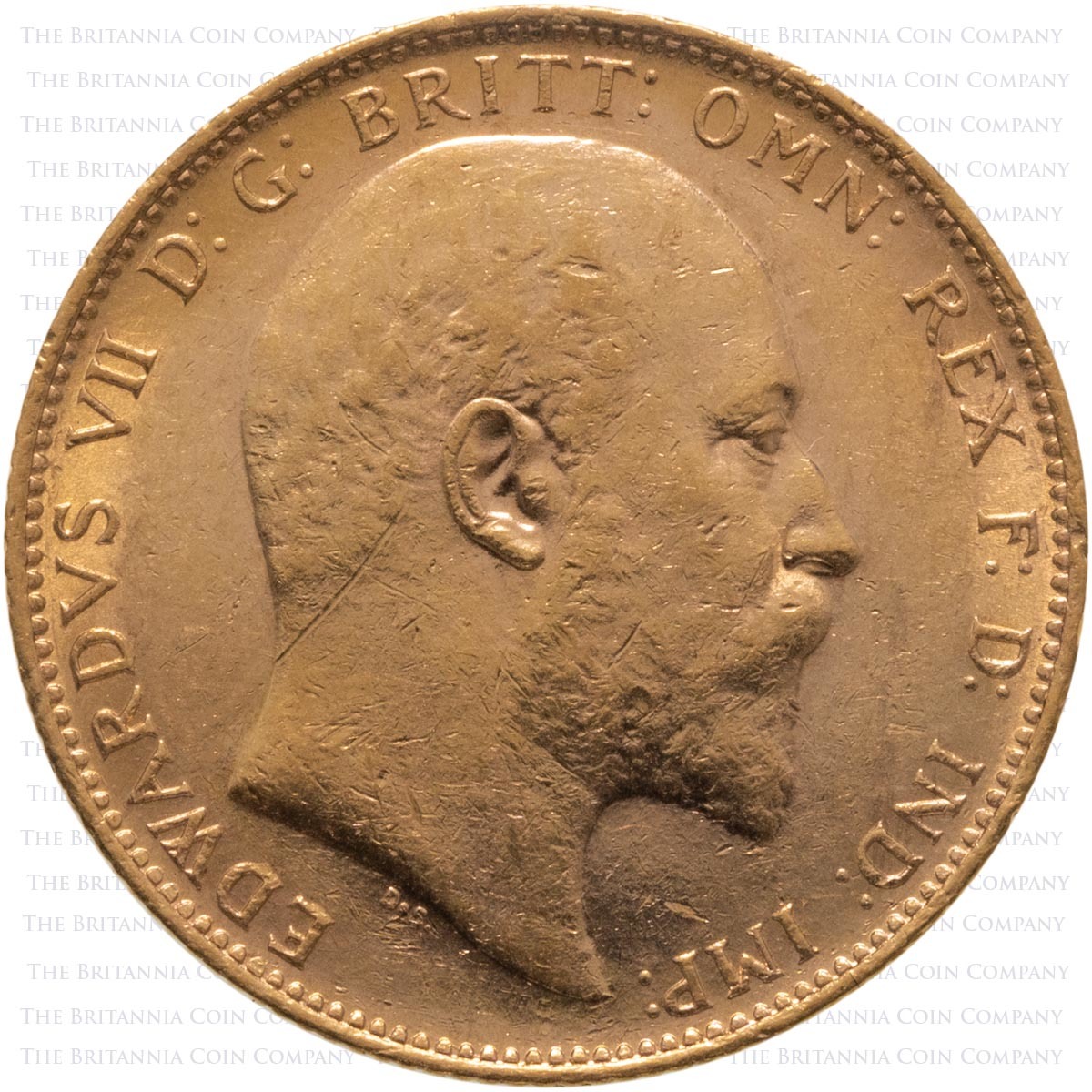 1906 King Edward VII Gold Full Sovereign Perth Mint Australia Coin Obverse