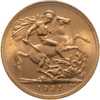1931 King George V Gold Full Sovereign Perth Australia Mint (Best Value) Thumbnail