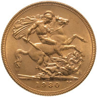 1930 King George V Gold Full Sovereign Melbourne Australia Mint (Best Value) Thumbnail