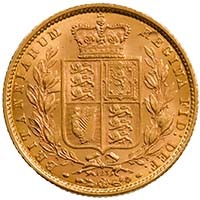 1870 Queen Victoria Gold Full Sovereign Double Struck Raised Initials London Mint Thumbnail
