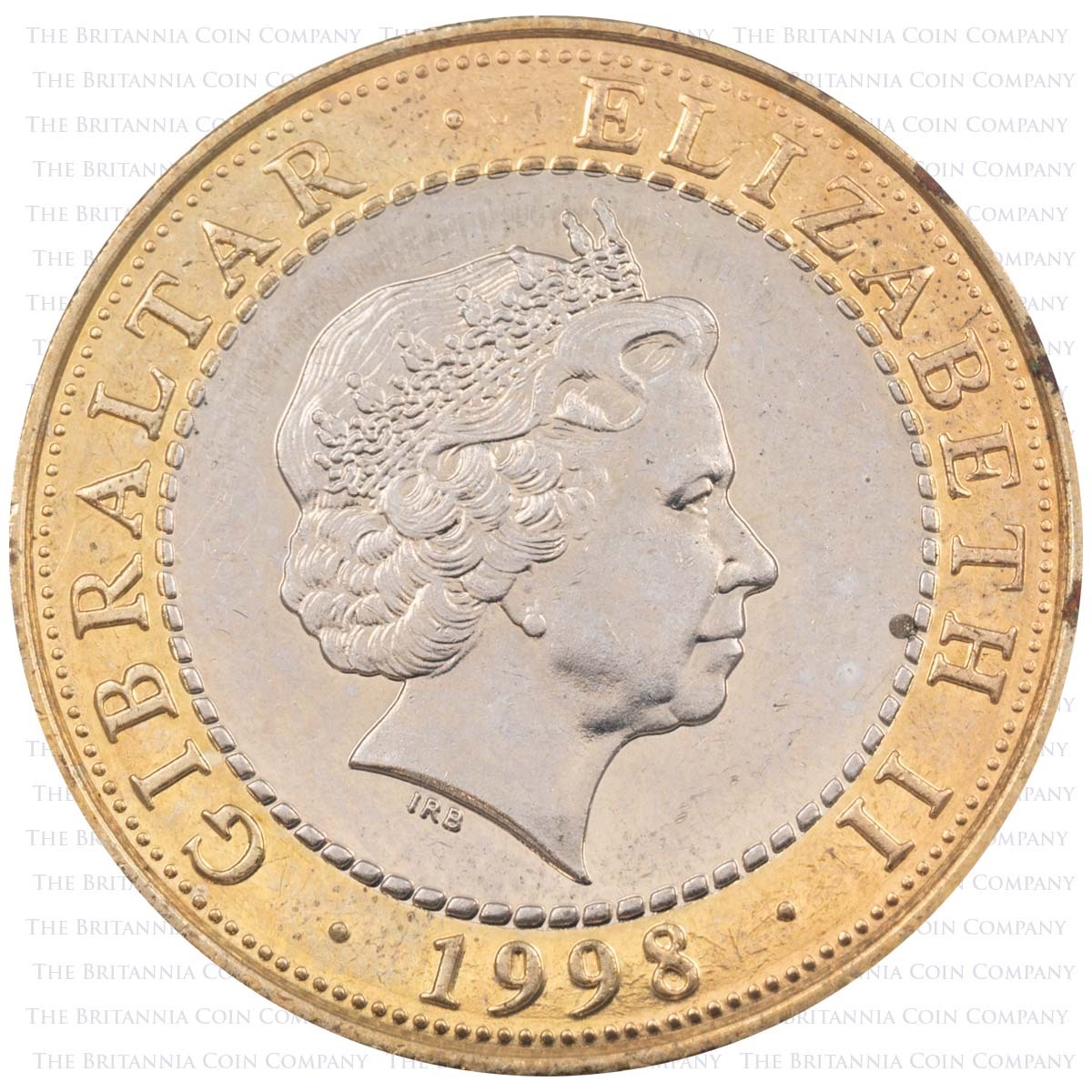 1998 Ceryneian Hind Two Pound Circulated Labours Of Hercules Gibraltar Coin Obverse