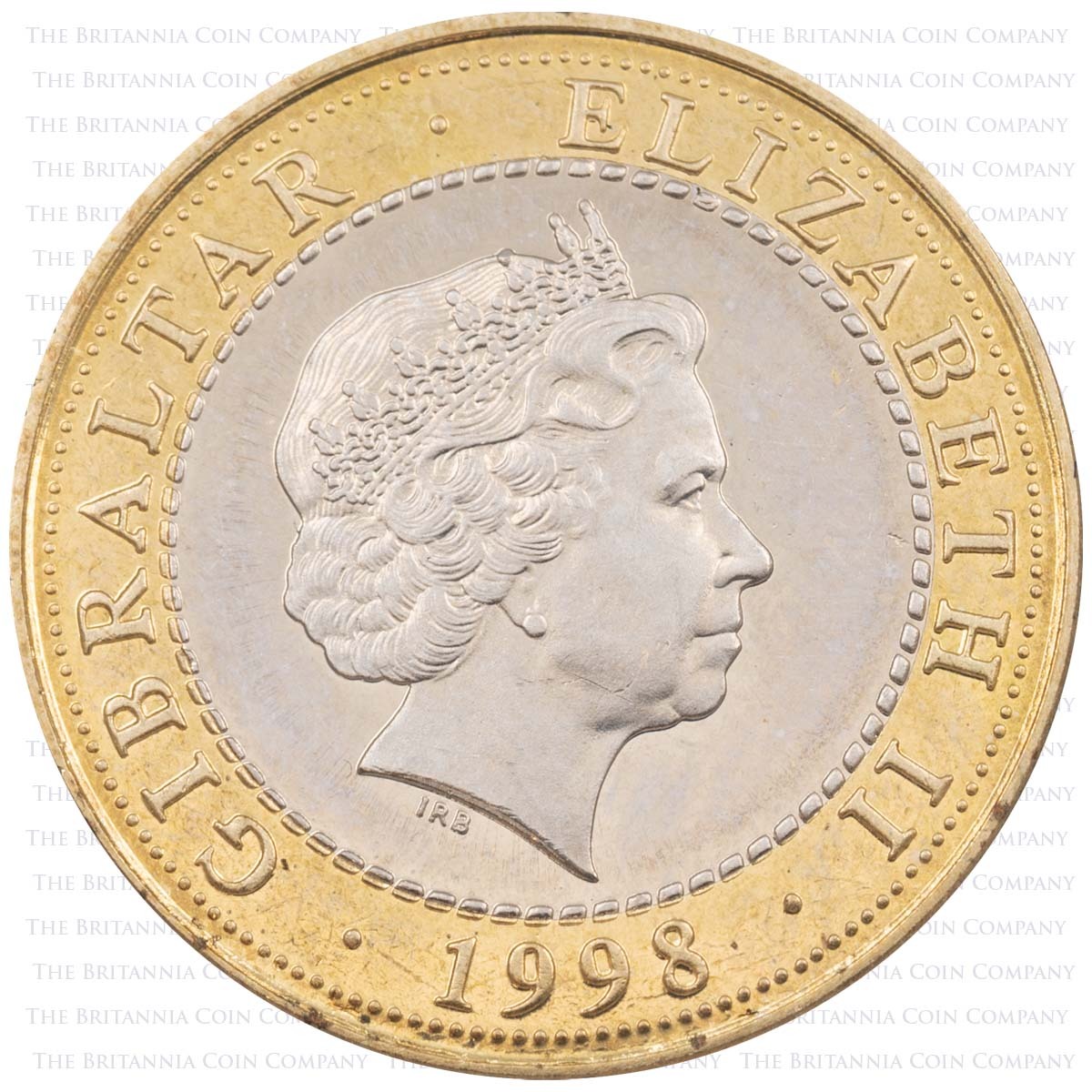 1998 Lernaean Hydra Two Pound Circulated Labours Of Hercules Gibraltar Coin Obverse