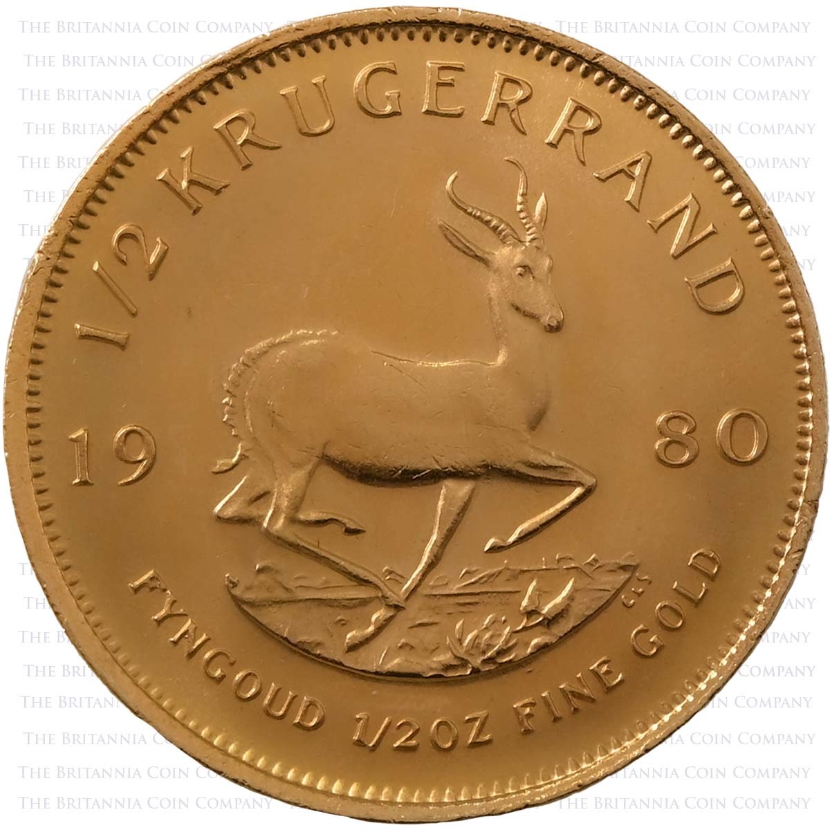 Half Ounce Gold Krugerrand : Pre Owned (Best Value) Reverse