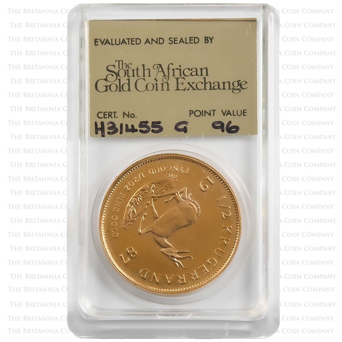 1987 4 Coin Gold Proof Krugerrand Set Half Ounce Coin