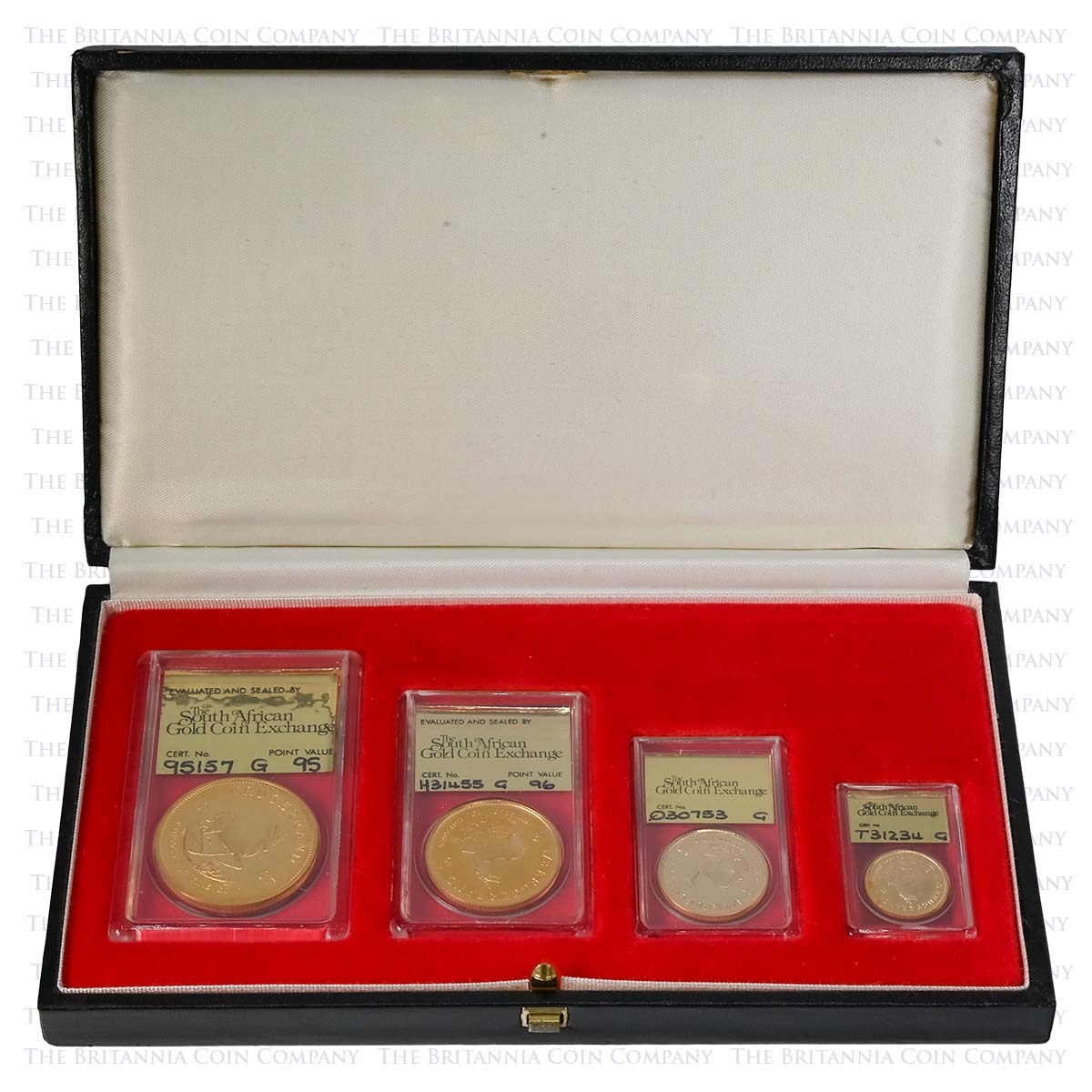 1987 4 Coin Gold Proof Krugerrand Set Boxed