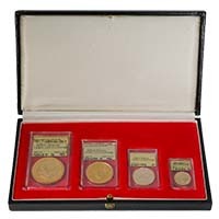 1987 4 Coin Gold Proof Krugerrand Set Thumbnail