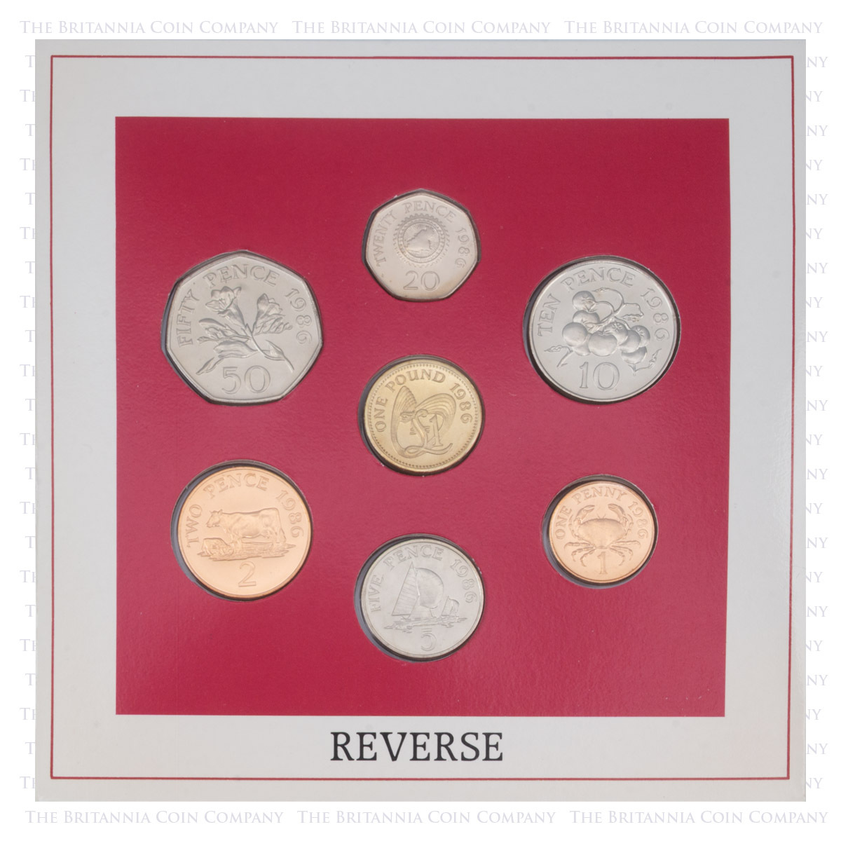 GU86BU 1986 Guernsey Brilliant Uncirculated Annual Coin Set product thumbnail