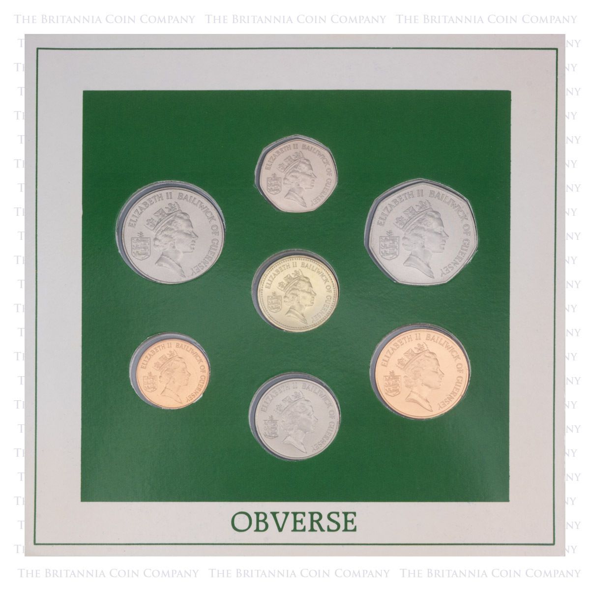 GU87BU 1987 Guernsey Brilliant Uncirculated Annual Coin Set