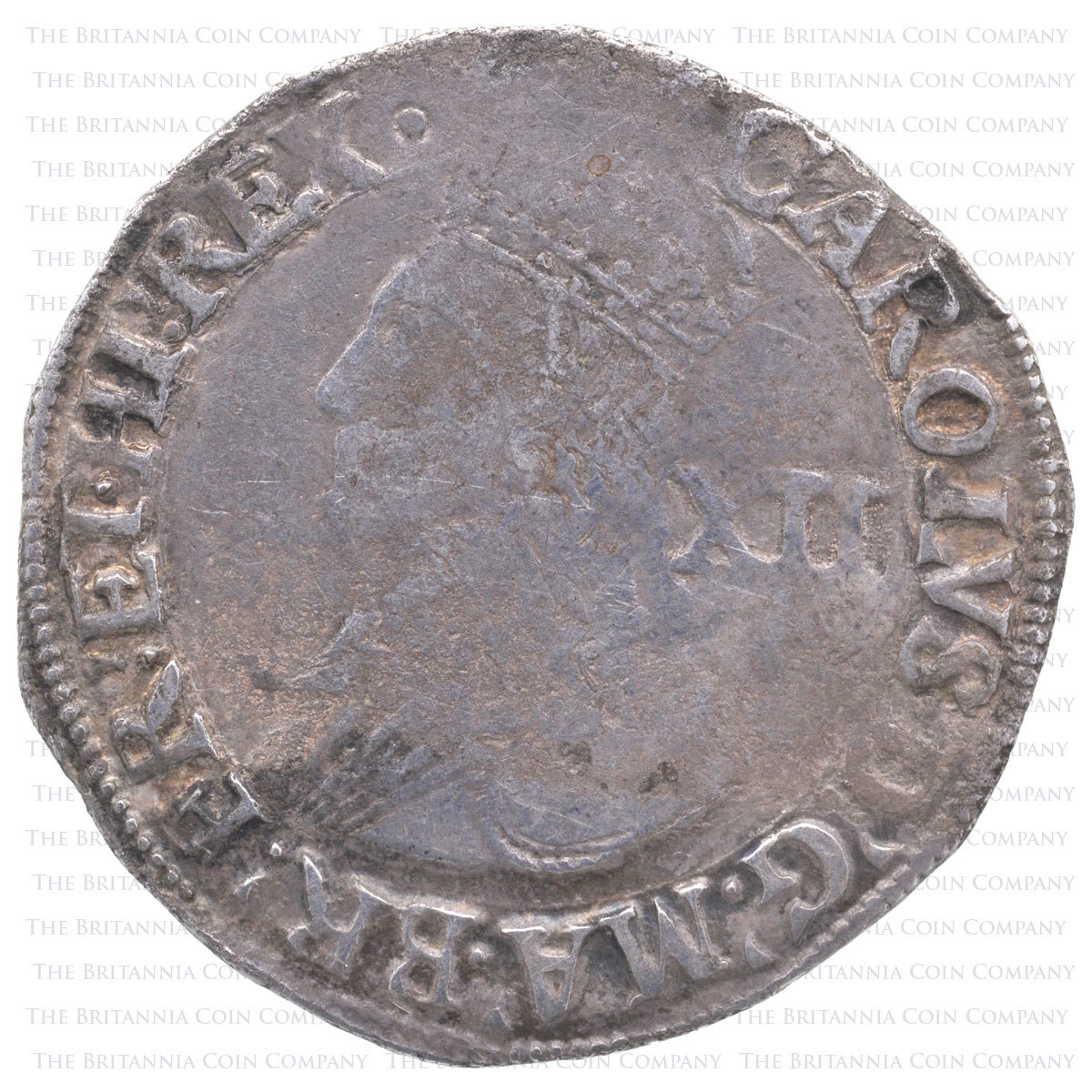 1634-5 Charles I Hammered Silver Shilling MM ‘Bell’ Obverse