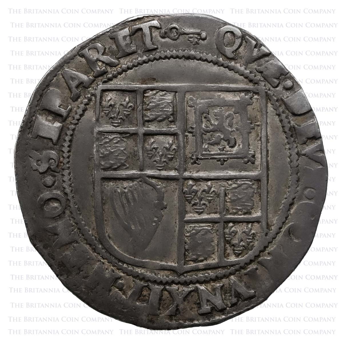 1609-1610 James I Hammered Silver Shilling Fifth Bust MM Key Reverse