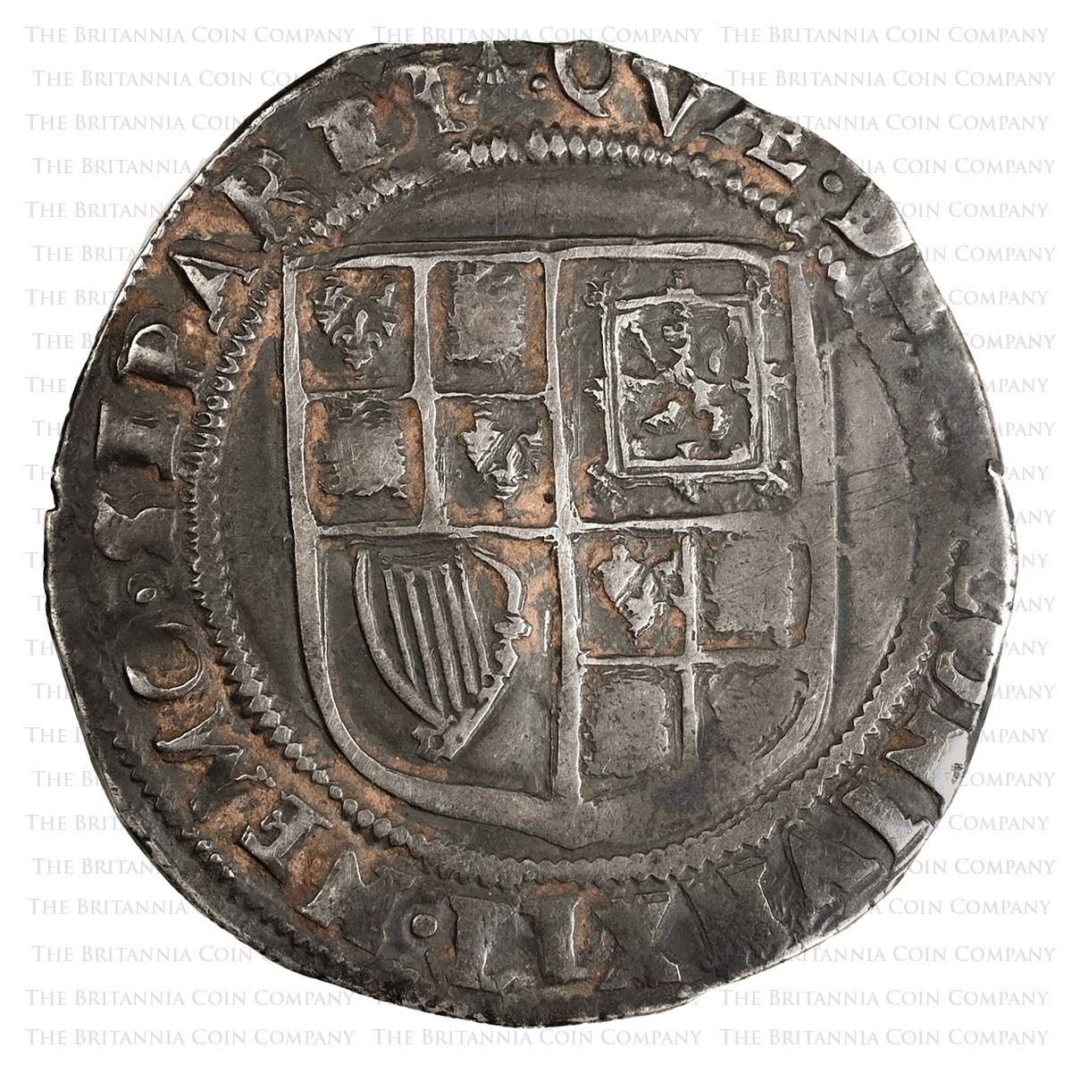 1606-1607 James I Hammered Silver Shilling Tower Mint MM Escallop Reverse
