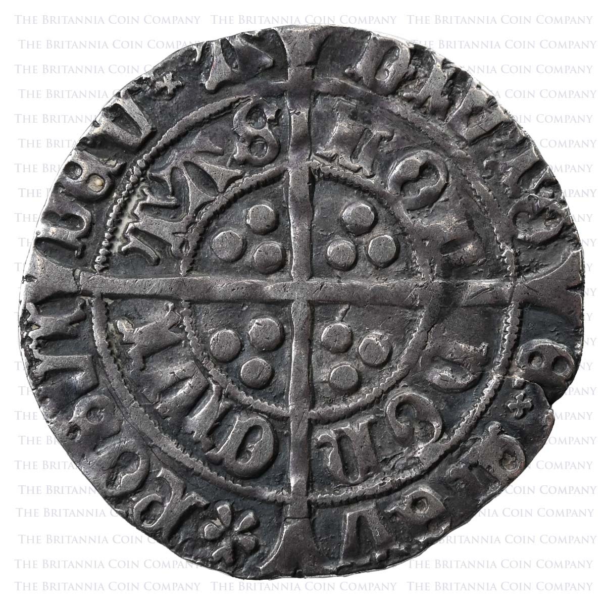 1495-1498 Henry VII Hammered Silver Groat MM Pansy Reverse