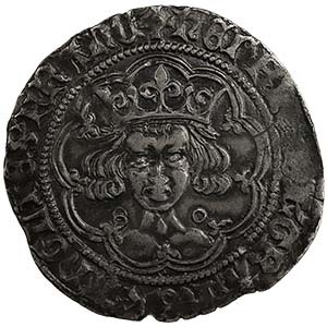 1422-1430 Henry VI Groat Calais Annulet Issue Incurved Pierced Cross Thumbnail