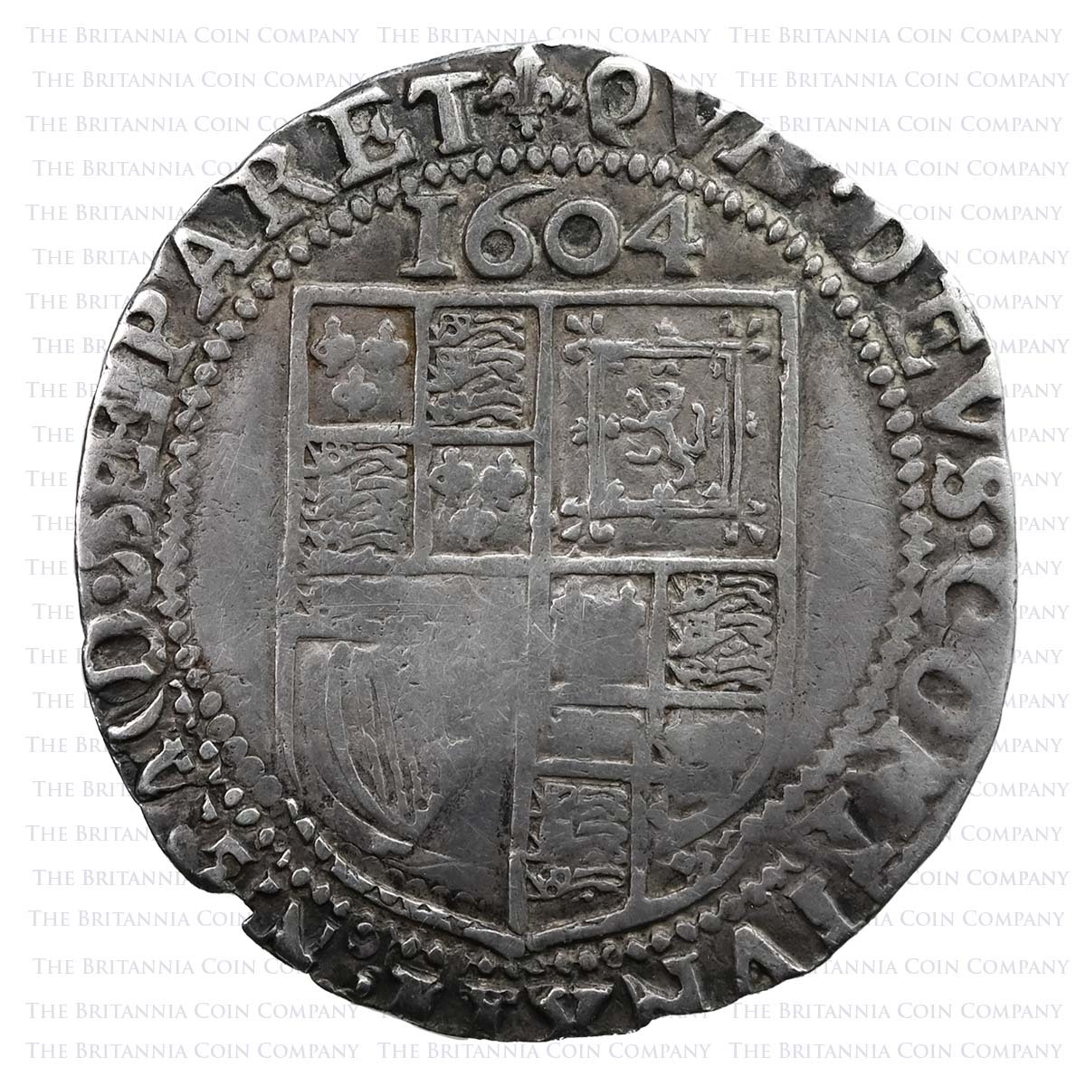 1604 James I Hammered Silver Sixpence MM Lis Reverse