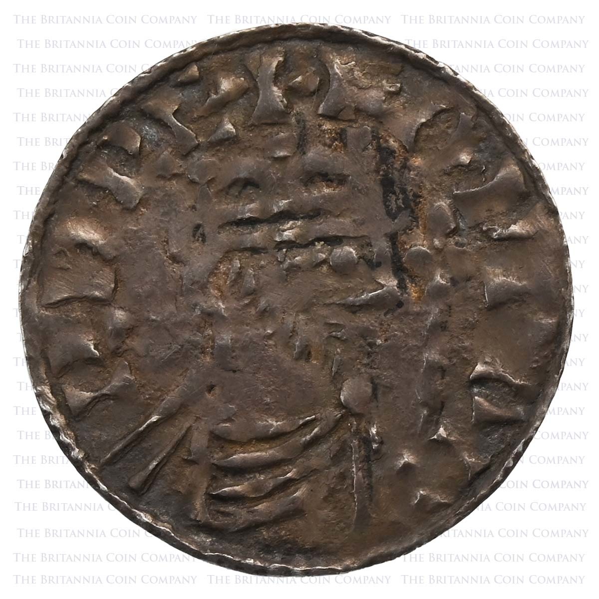 1042-1066 Edward the Confessor Hammer Cross Penny Hastings Brid Obverse