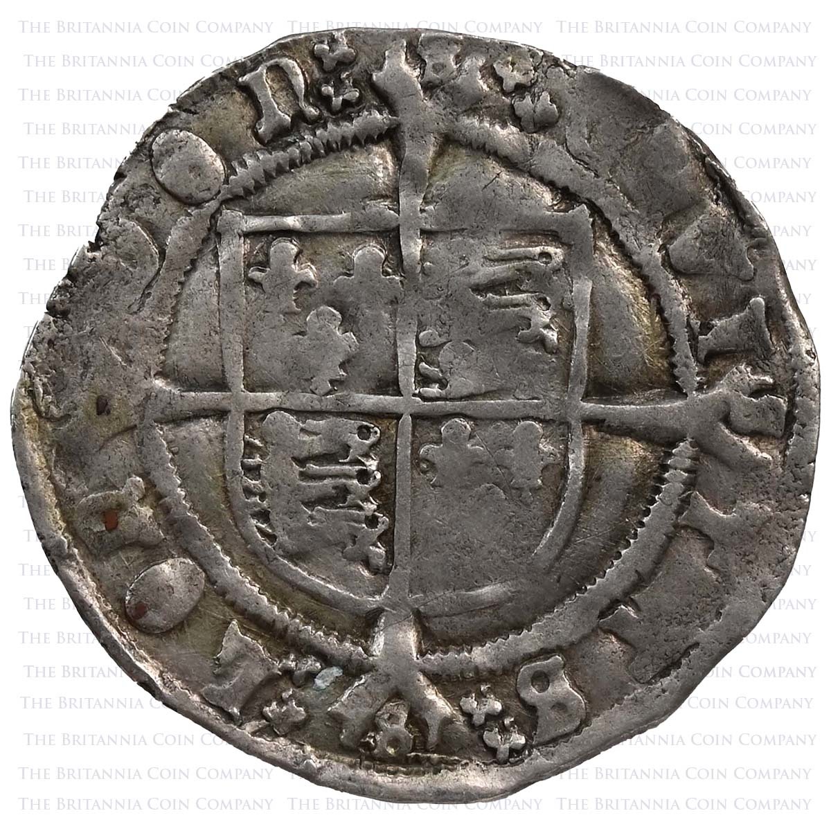 1544-1547 Henry VIII Groat Southwark Third Coinage Reverse