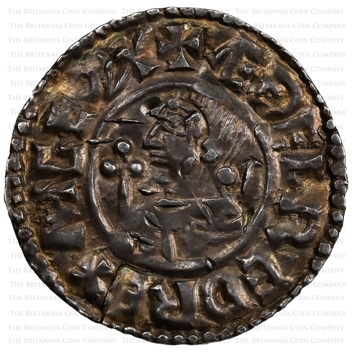978-1016 Aethelred II Penny Swetinc on London Obverse