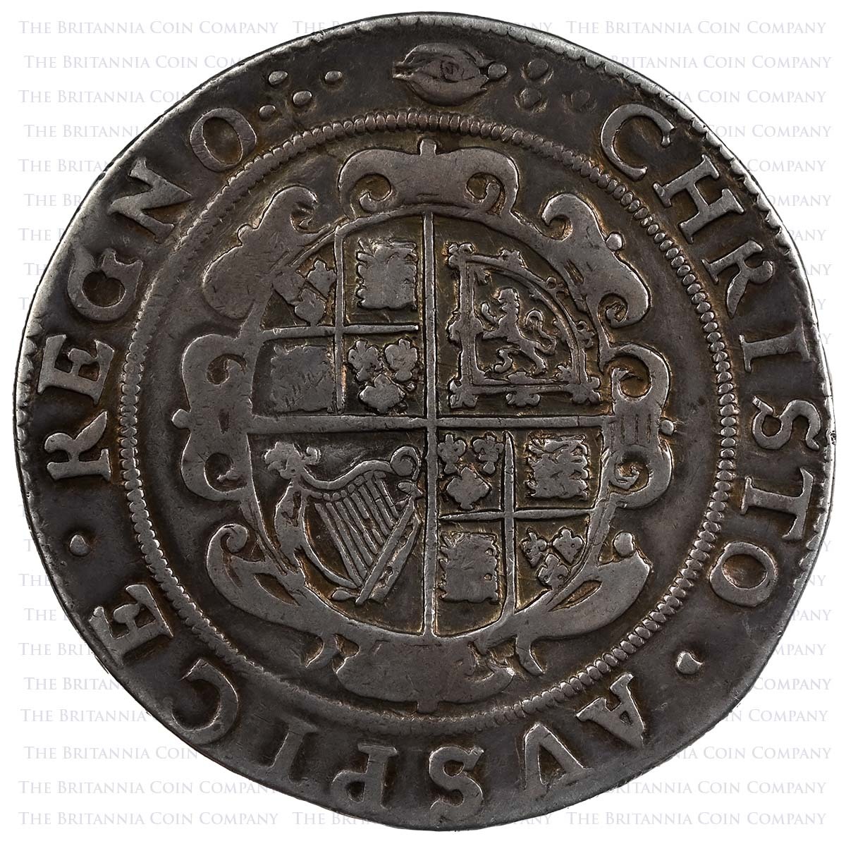 1645 Charles I Crown Type IV MM Eye Reverse