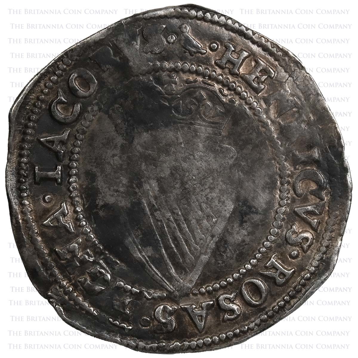 1604-1605 Ireland James I Shilling MM Martlet Reverse
