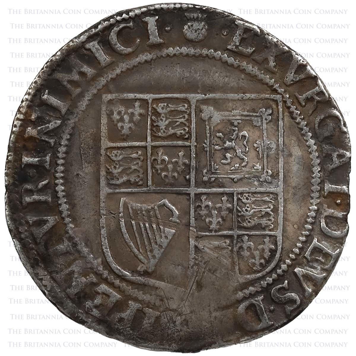 1603-1604 James I Shilling First Bust MM Thistle Reverse