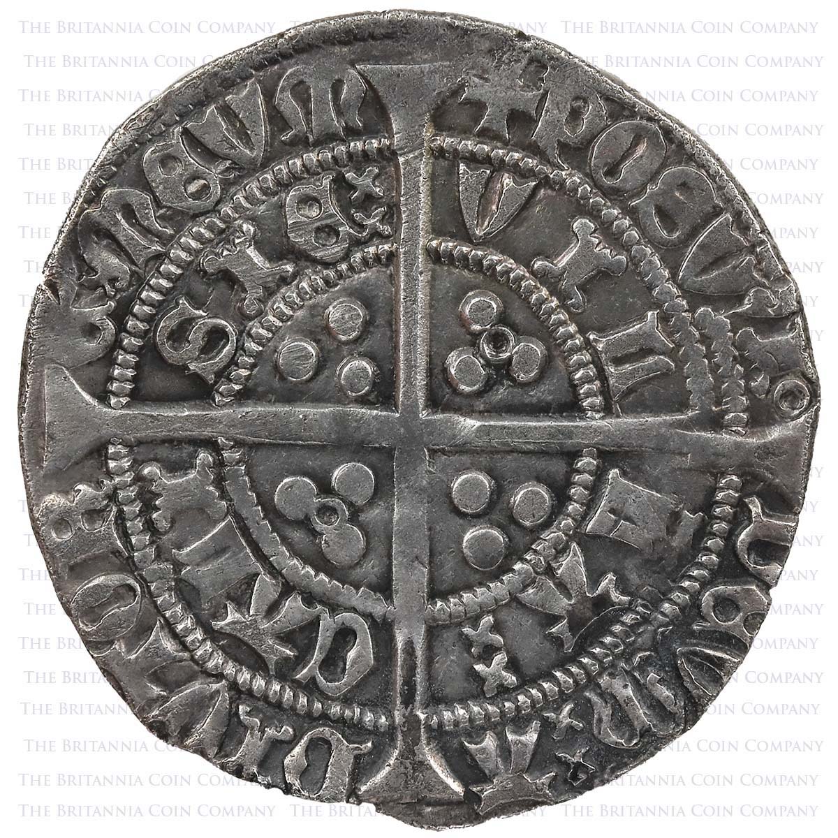 1422-1427 Henry VI Groat Calais Annulet Issue Reverse