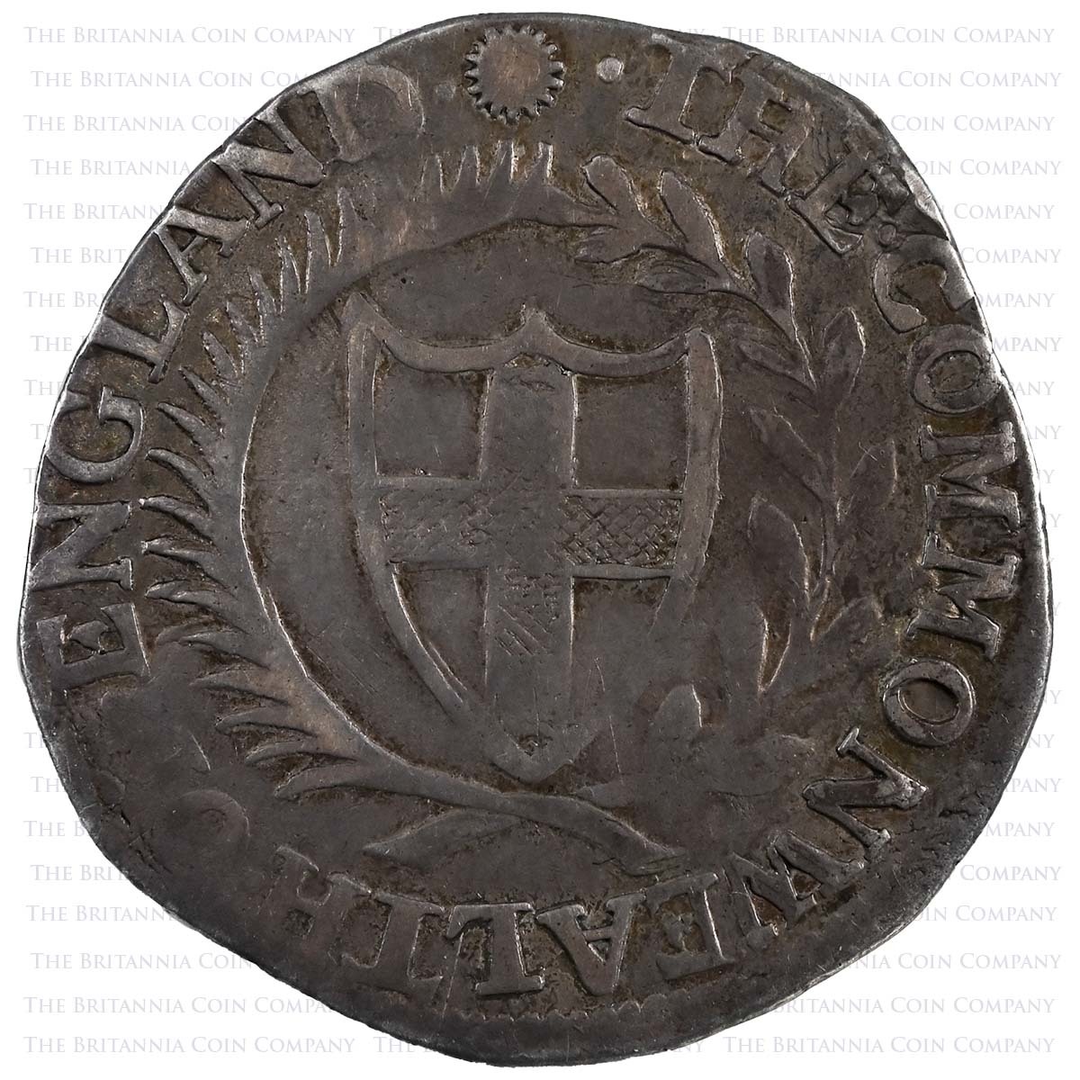 1653 Commonwealth Shilling Near Very Fine Obverse