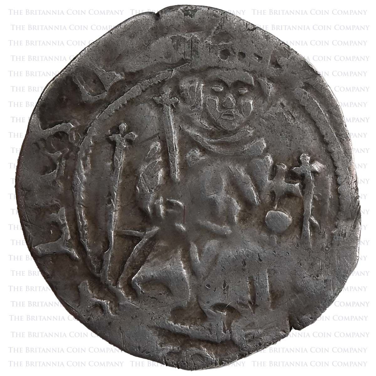 1480-1500 Henry VII Sovereign Type Penny York Archbishop Rotherham Obverse