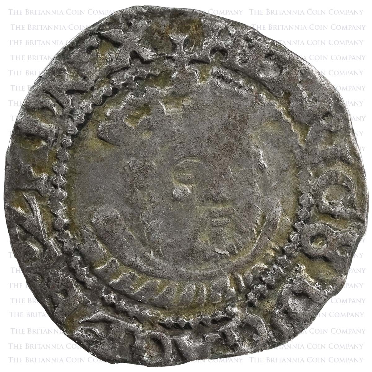 1544-1547 Henry VIII Halfgroat Canterbury No Mintmark Obverse