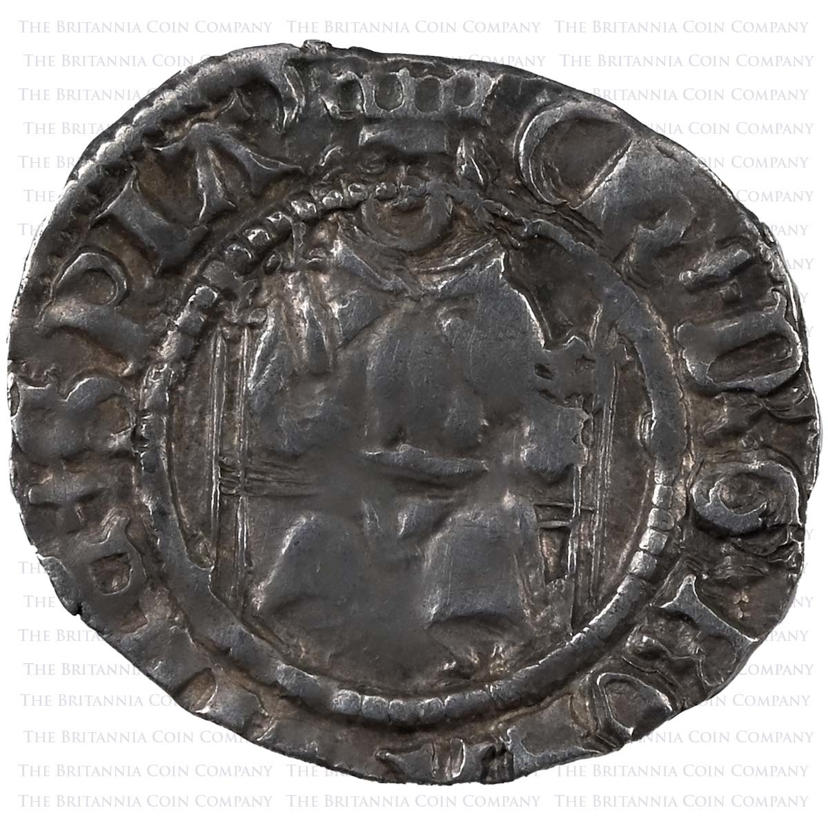 1526-1529 Henry VIII Sovereign Penny Durham Bishop Wolsey Obverse