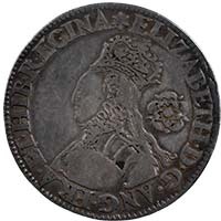 1562 Elizabeth I Milled Sixpence Tall Bust Plain Dress Thumbnail
