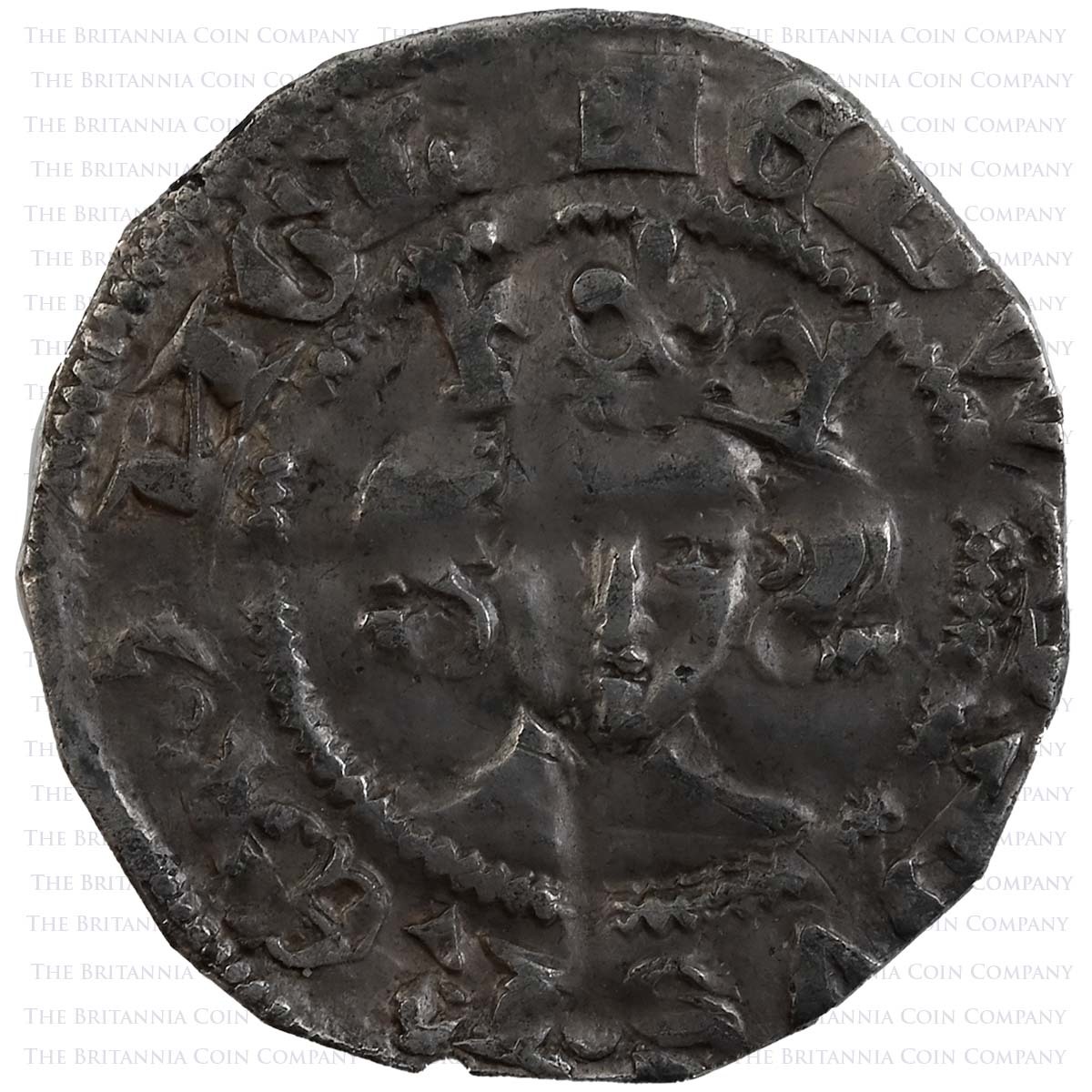 1351-1352 Edward III Penny London Series C Cross 1 Obverse