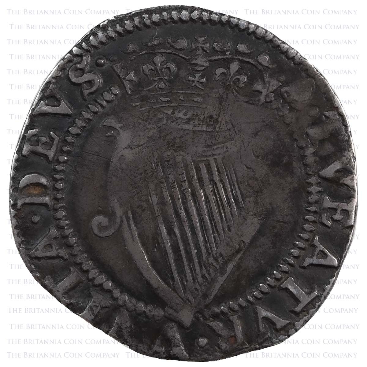 1603-1604 Ireland King James I Hammered Silver Sixpence Coin Bell Reverse