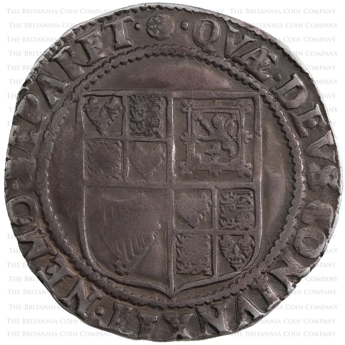 1605-1606 King James I Hammered Silver Shilling Coin Rose Reverse