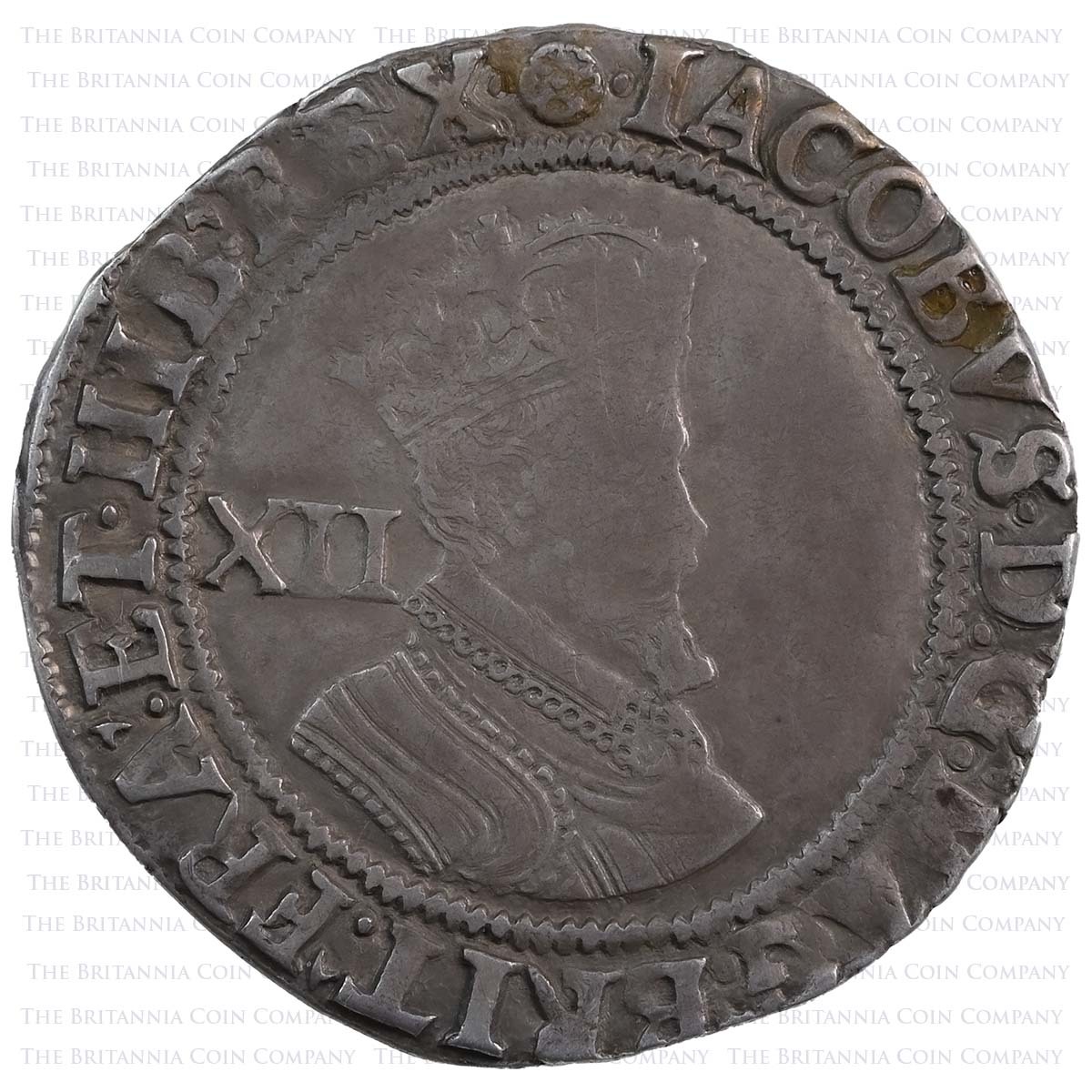 1605-1606 King James I Hammered Silver Shilling Coin Rose Obverse