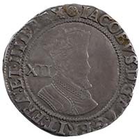 1605-1606 King James I Hammered Silver Shilling Coin Rose Thumbnail