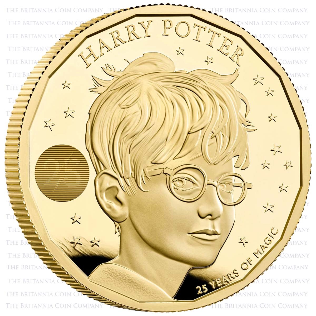 UK22HPG2 2022 Harry Potter 25 Years Of Magic 2oz Gold Proof Reverse