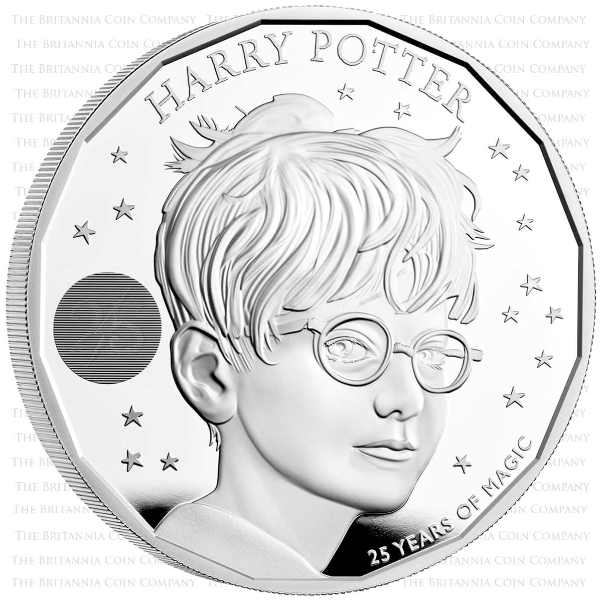 UK22HPS5 2022 Harry Potter 25 Years Of Magic 5oz Silver Proof Reverse