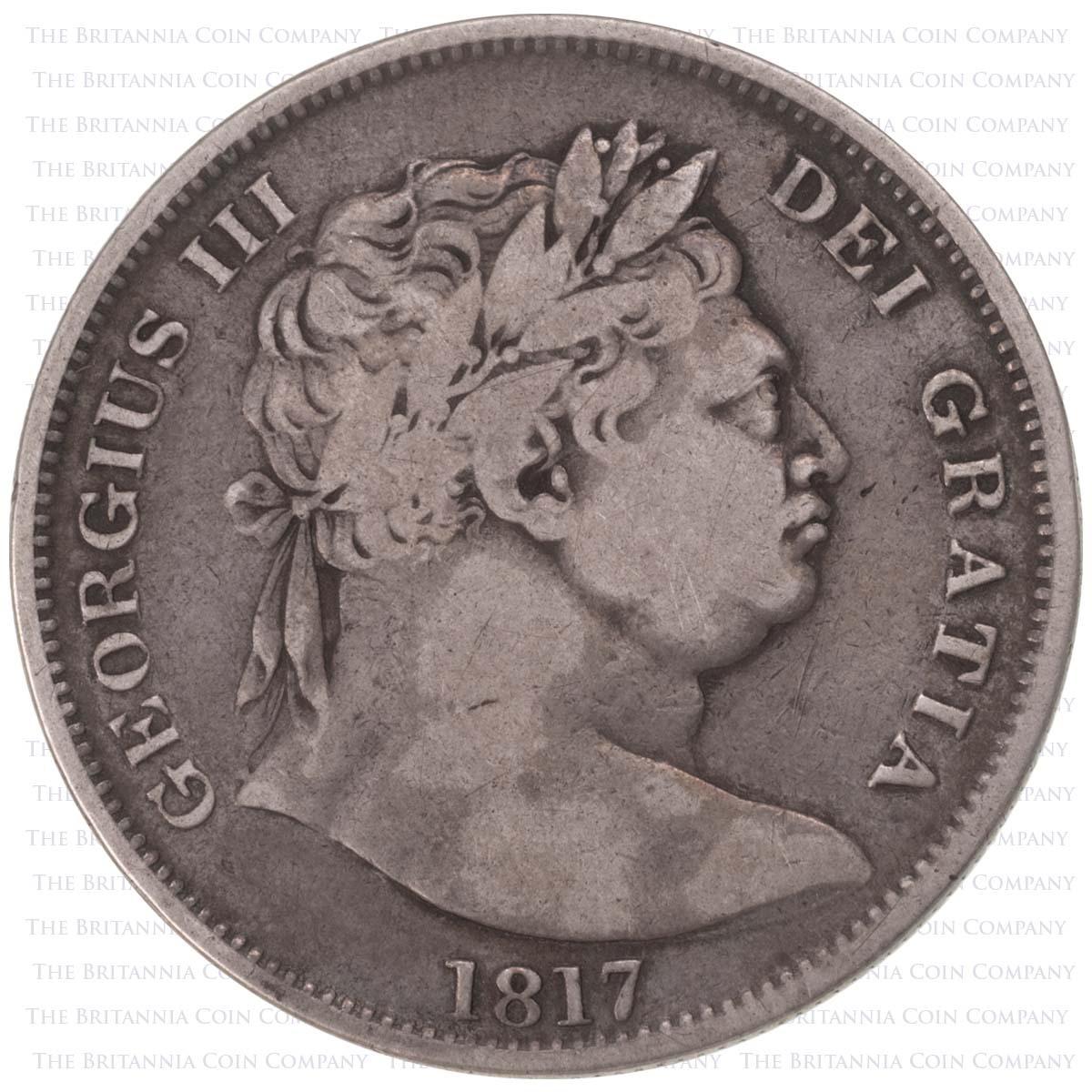 1817 Halfcrown Large Head George III Silver Coin Obverse