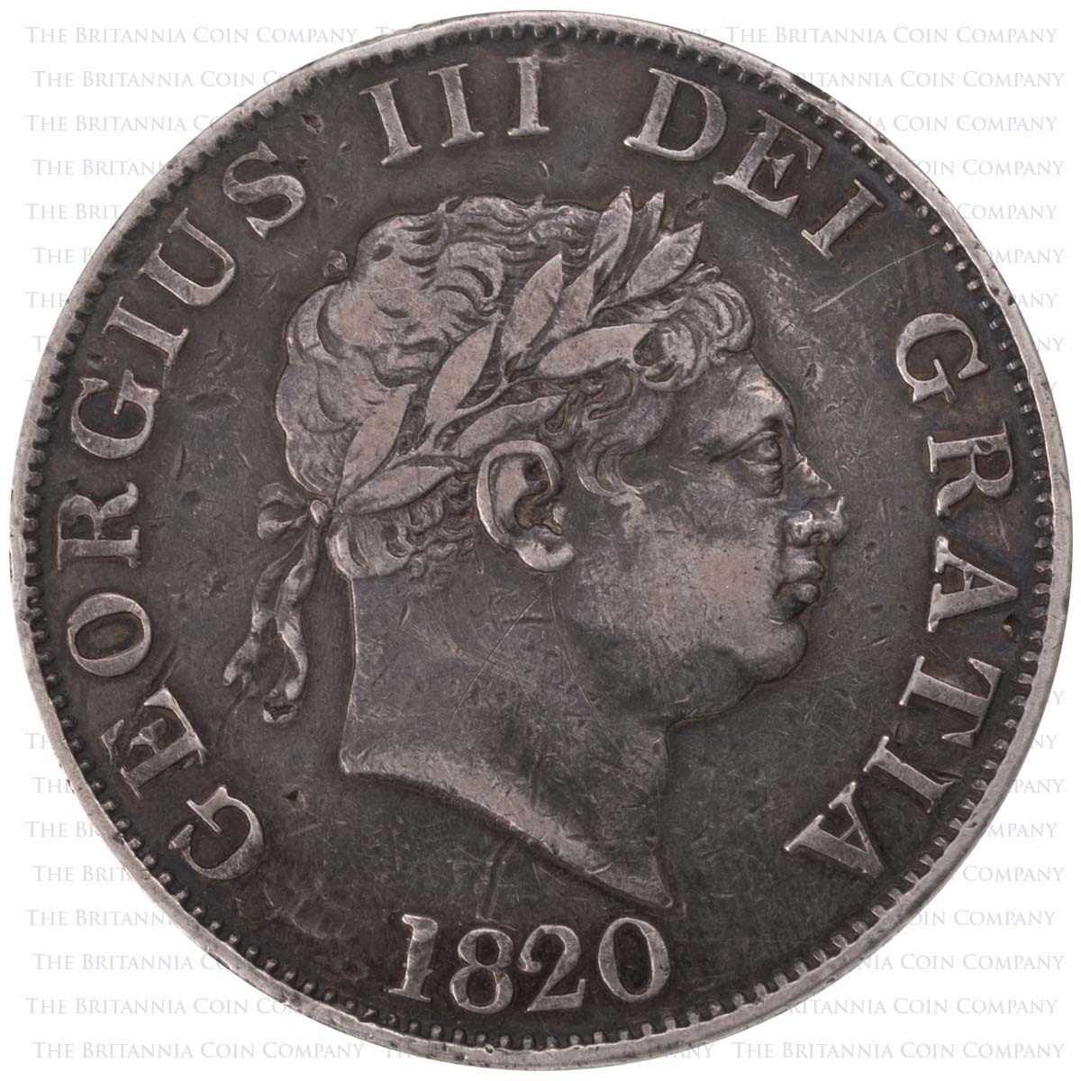 1820 Halfcrown George III Silver Coin Obverse