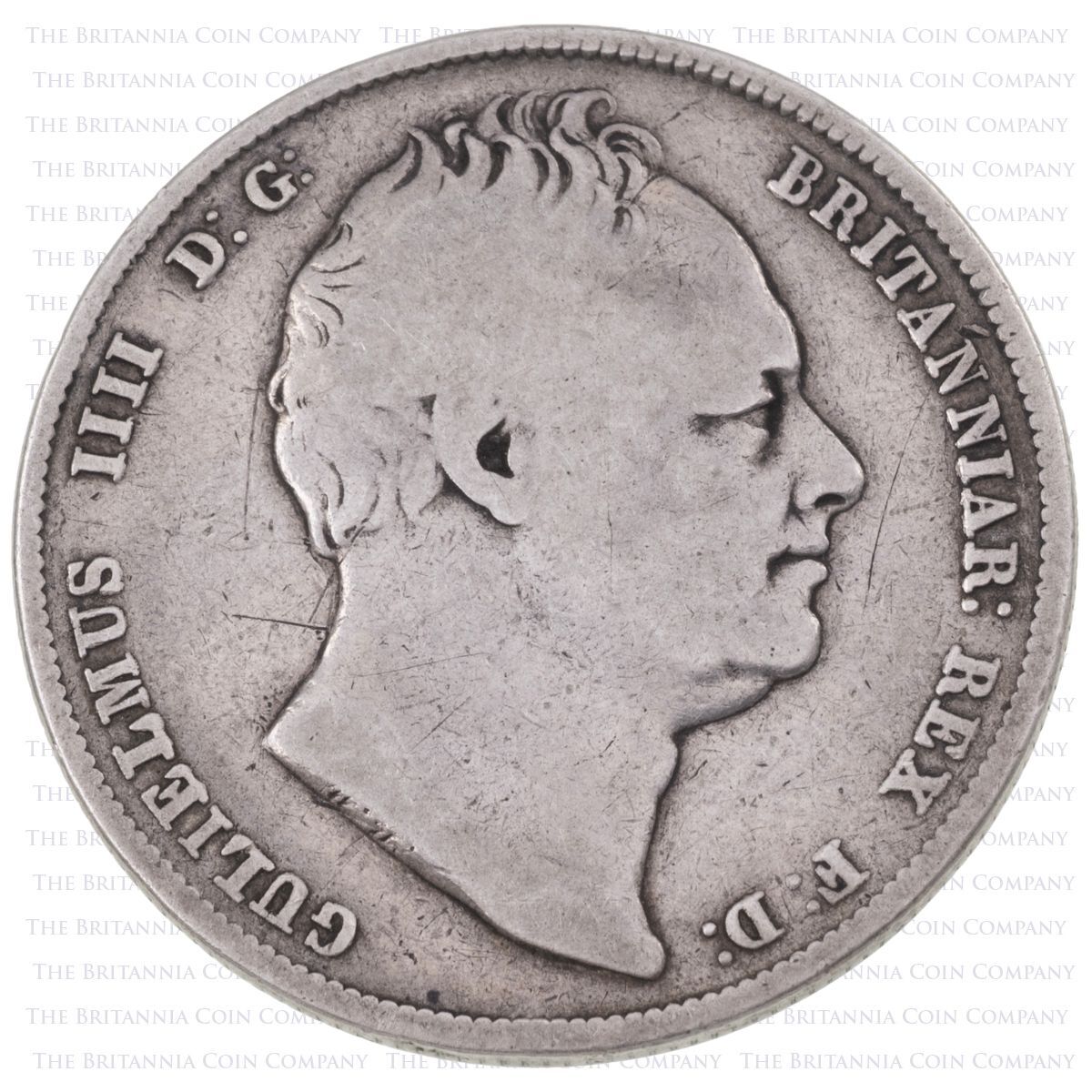 1836 Halfcrown William IV Silver Coin Obverse