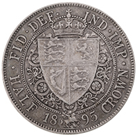 1895 Halfcrown Victoria Silver Coin Thumbnail