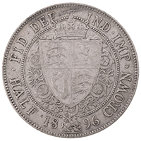 1896 Halfcrown Victoria Silver Coin Thumbnail
