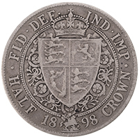 1898 Halfcrown Victoria Silver Coin Thumbnail