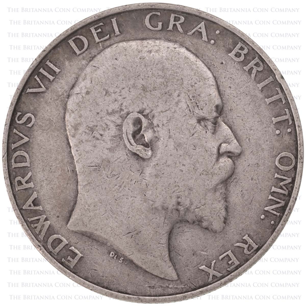1902 Halfcrown Edward VII Silver Coin Obverse