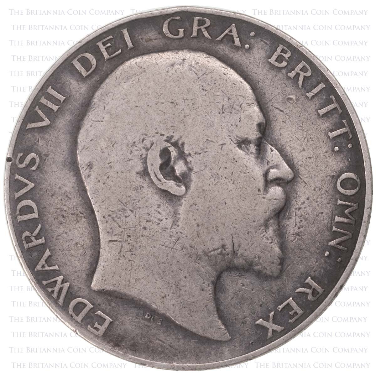 1905 Halfcrown Edward VII Silver Coin Obverse