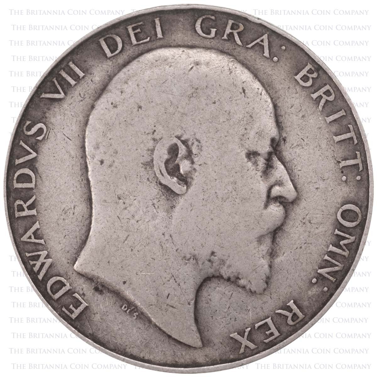 1907 Halfcrown Edward VII Silver Coin Obverse