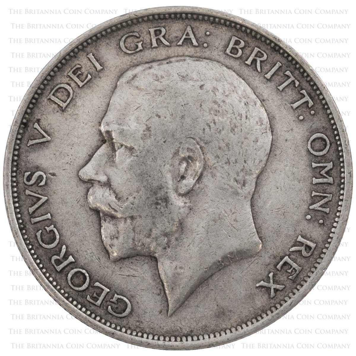 1913 Halfcrown George V Silver Coin Obverse