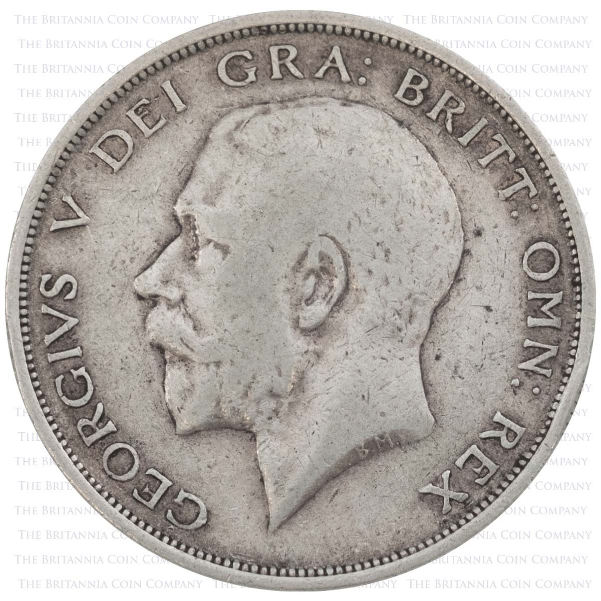 1916 Halfcrown George V Silver Coin Obverse