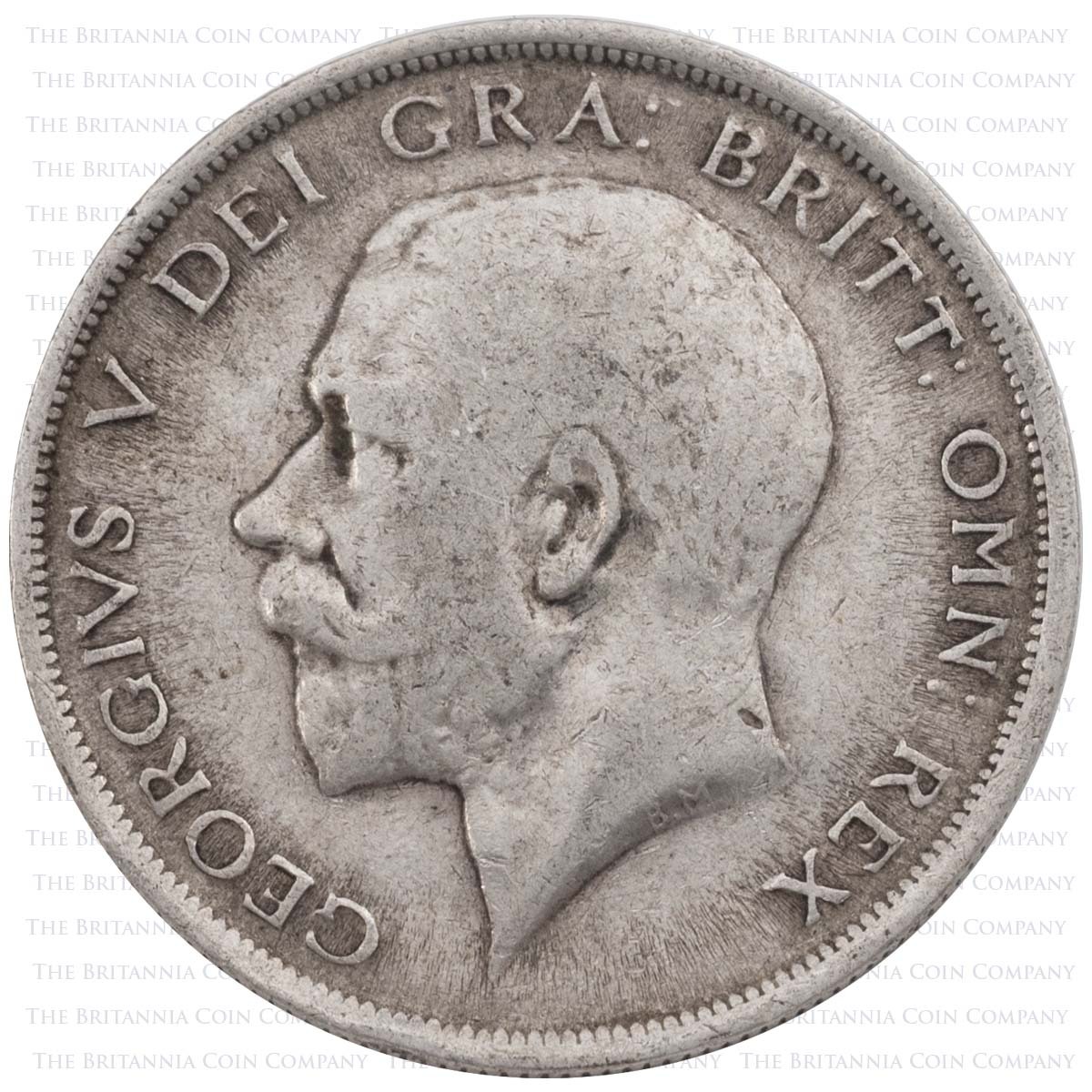 1918 Halfcrown George V Silver Coin Obverse